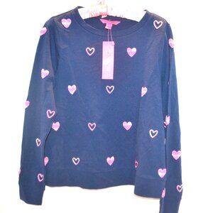 Lilly Pulitzer Wild Heart Pink Chenille High Tide Navy Size Small